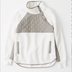 A&F Asymmetrical Snap pullover